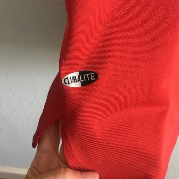 3/$30 Adidas Red Climalite Golf Shirt - Picture 5 of 7